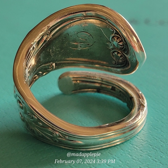 1870 Tiffany & Company Saratoga Spoon Ring in Sterling Silver Luxury Vintage #80 - Picture 9 of 16